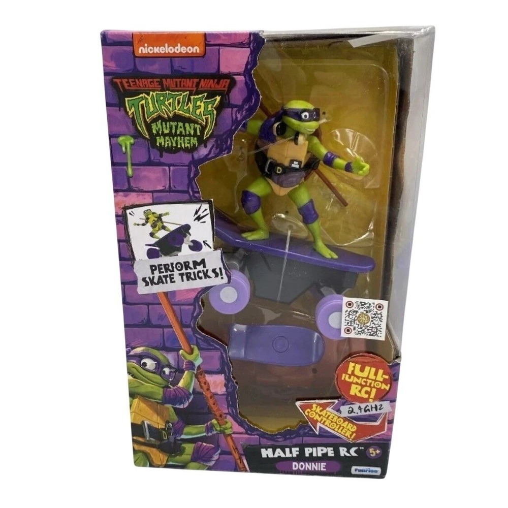 Funrise TMNT Mutant Mayhem Donnie Half Pipe RC Kids Purple Skateboard Toy New